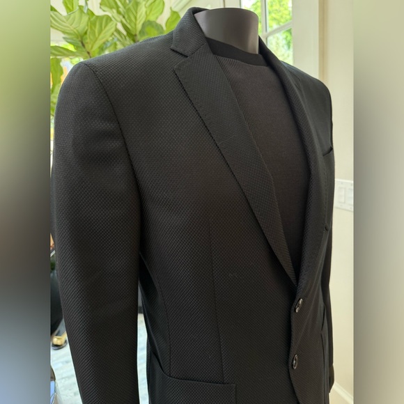 ⚡️Hugo Boss Black Reda Traceable Wool Blazer 40R Italy Modern Slim Fit - Picture 1 of 12